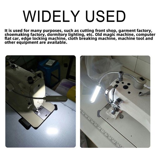 2X Sewing Machine LED Light Gooseneck Work Lamp With Magnetic Mounting Base K7I7 - Picture 7 of 12