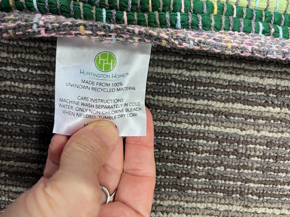 NWT Area Rug Rag Chindi Indian Handmade Multi Color Area Rug 30x46 - Image 3 of 4