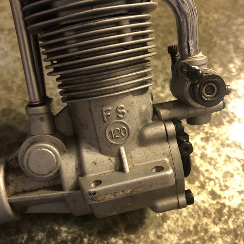 O.S FS-120 series O.S. MAX SX 4 stroke RC Engine Used w/box manuals moves GS14 - Picture 10 of 12