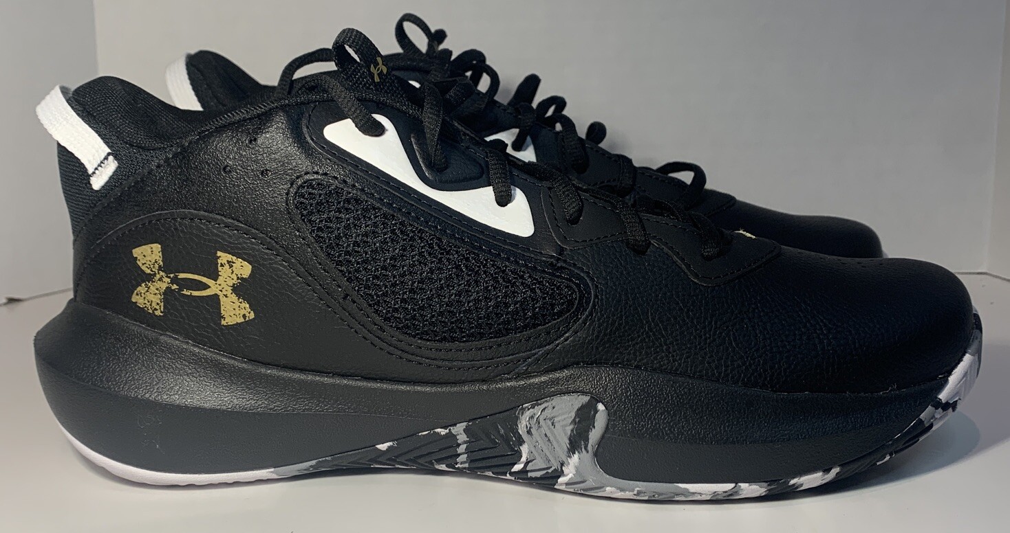 Men's Size 11.5 Under Armour Black Basketball Sneakers UA Lockdown 6 3025616-003