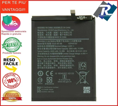 BATTERIA PER SAMSUNG GALAXY A10S SM-107 A20S SM-207 SCUD-WT-N6 Sost.originale