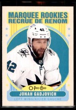 2016-17 O-Pee-Chee Retro Marquee Rookie Update Jonah Gadjovich Rookie San Jose