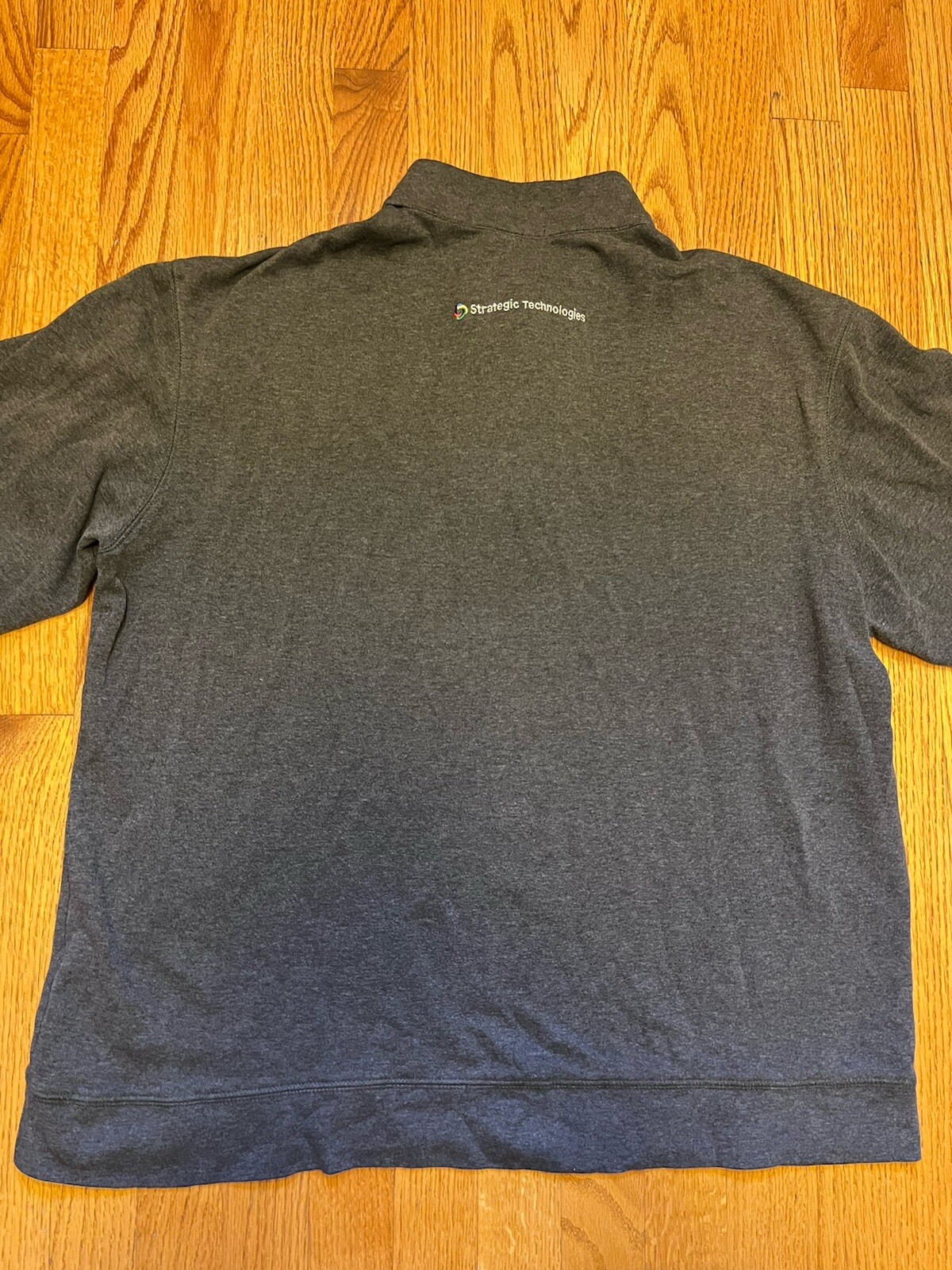 GOOGLE logo 1/4 ZIP Pullover Sweatshirt Gray Larg… - image 11