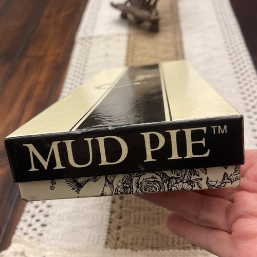 Mud Pie Black Toile Serving Utensils With Beaded Tassels Original Box - Picture 6 of 7