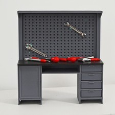 Diorama 1/18 Garage Workbench Model Repair Workshop Scene Prop Model Accessories