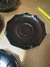Set Of 4 Cambridge  Ebony/Black  Saucers Estate JJ#99 — photo 7