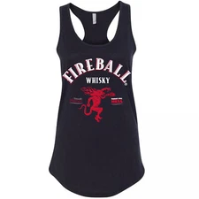 Fireball Whisky Women's Racerback Tank Top Black