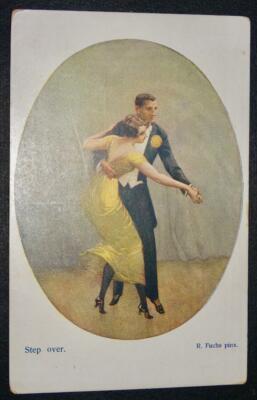 Postcards - R. Fuchs Pinx. - Step Over - Couple Dancing