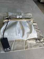 Nwt Zac Posen Iridescent Lacey Soft Frame Clutch Shoulder Bag Purse. $450.