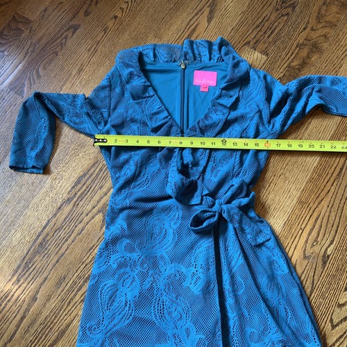 Lilly Pulitzer Tiki Lace Wrap Romper Crochet Sheer Lined Beach Boho Nautical S - Picture 5 of 12