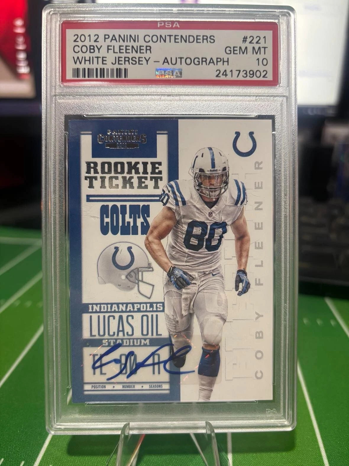 Coby Fleener Panini Contenders #221 White Jersey-Autograph