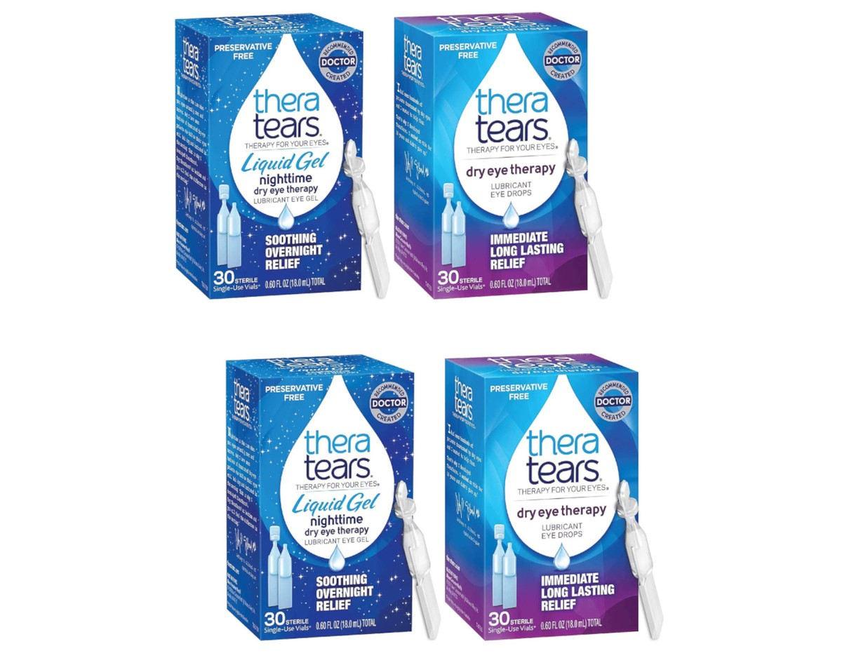 Thera Tears Dry Eye Lubricant & Nighttime Gel .6 Fl Oz 30 Ct Each - Pack of  2 | eBay