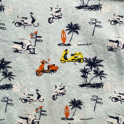 Denim & Flower Ricky Singh Button Up Shirt Mens XL Moped Palm Tree Size Slim Fit - Picture 5 of 11