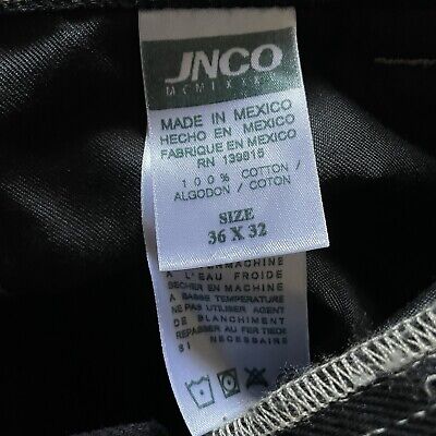 Vintage JNCO Jeans Black White SKUNKS Men's Size 36x32 Vintage JNCO Jeans Black White SKUNKS Men's Size 36x32