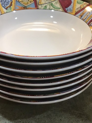 8 Debbie Mumm Sakura ONEIDA Blue Ribbon SALAD CEREAL BOWLS 7.5β πππβ€οΈπ₯βοΈπ₯ - Picture 6 of 7