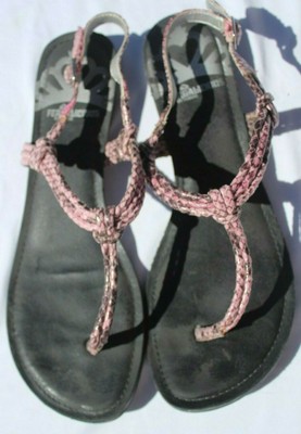 snakeskin thong sandals