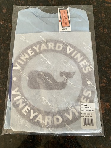 Neu mit Etikett Vineyard Vines T-Shirt Herren XS blau Wal Logo Kreis S/S - Bild 9 von 9