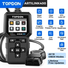 TOPDON ArtiLink400 OBD2 OBDII Car Diagnostic Scanner Reset Tool Code Reader
