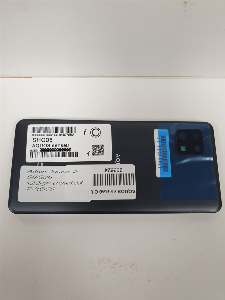 Sharp Aquos Sense 6 128gb Black SHG05 (Unlocked) Fully Sharp Aquos Sense 6 128gb Black SHG05 (Unlocked) Fully