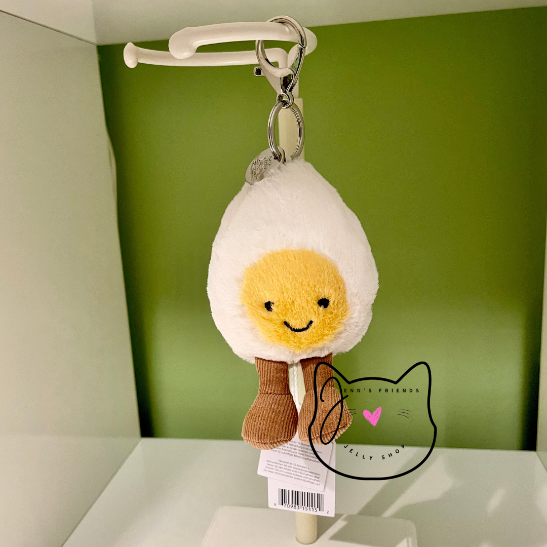  Happy Bolied Egg Bag Charm たまご Jellycat Amuseable Happy Boiled Egg Bag Charm | Soft Toys +