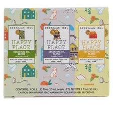 Beekman 1802 Happy Place Essential Oils Variety 3-pack of .33 oz. New with Box