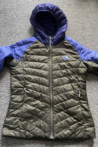 The North Face Damen 700 Daunenjacke mit Kapuze Größe M Khaki Lila - Bild 4 von 16