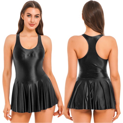 Women's Body-con Dress One-Piece Sleeveless U Neck Leotard Dresses for Sports - Picture 62 of 187