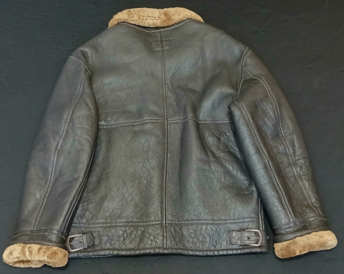 SUPERB AVIATION CO AIR FORCE TYPE B-3 BOMBER SHEEPSKIN LEATHER JACKET - XL - VGC - Picture 11 of 11