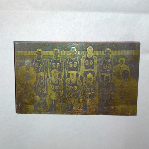 Bloque de impresoras tipográficas impresión de imágenes de grupo de equipos de baloncesto vintage - Imagen 7 de 9