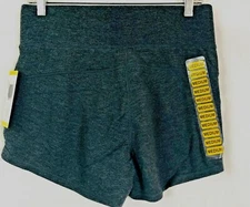 Active Life NWT Womens Gray Heather Knit Running Shorts Two Front Pockets SZ M