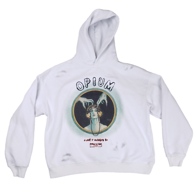 OVDY Label Off Hoodie Small Graphic Opium Art Streetwear Grunge