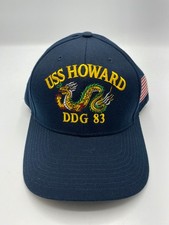 The Corps USS Howard DDG 83 Logo Blue Baseball Cap Hat One Size