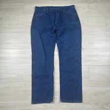 Vintage 90's Wrangler 13MWZ Jeans 36x32 Blue Cowboy Straight Made in USA Denim