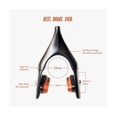 TriRig - Omega One Aero Brake - Ultimate Aero TT Bike Brake for