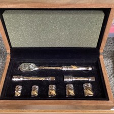 70th Anniversary Snap-on Tool Ratchet Wrench Set Walnut Box 1990