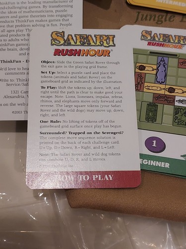 Safari Rush Hour Jungle Escape Game Binary Arts Homeschool - Picture 8 of 10