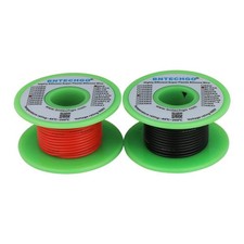 BNTECHGO 22 AWG Silicone Wire Red Black 25ft Stranded Tinned Copper Wire