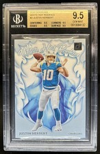 2020 Panini Donruss Justin Herbert White Hot Rookies RC #WH-JH Chargers BGS 9.5