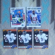 Odell Beckham Jr Lot Of 5 NFL Football Cards NY Giants/Baltimore Ravens