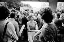 Lulu is greeted by Angie Bowie David Bowie's wife outside the Odeo- Old ...