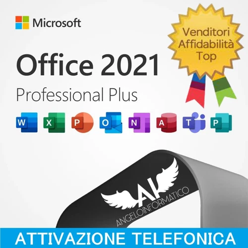 OFFICE 2021 PRO PLUS LICENZA ORIGINALE A VITA FATTURA GARANZIA (ATT. TELEFONICA)