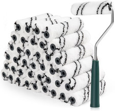 Microfiber Paint Roller 4 Inch, Small Paint Roller Covers 3/8-Inch Nap, 40 Pack