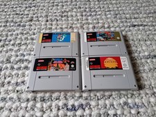 Super Nintendo SNES Cartridge Bundle PAL x 4 Super Mario World, SFII
