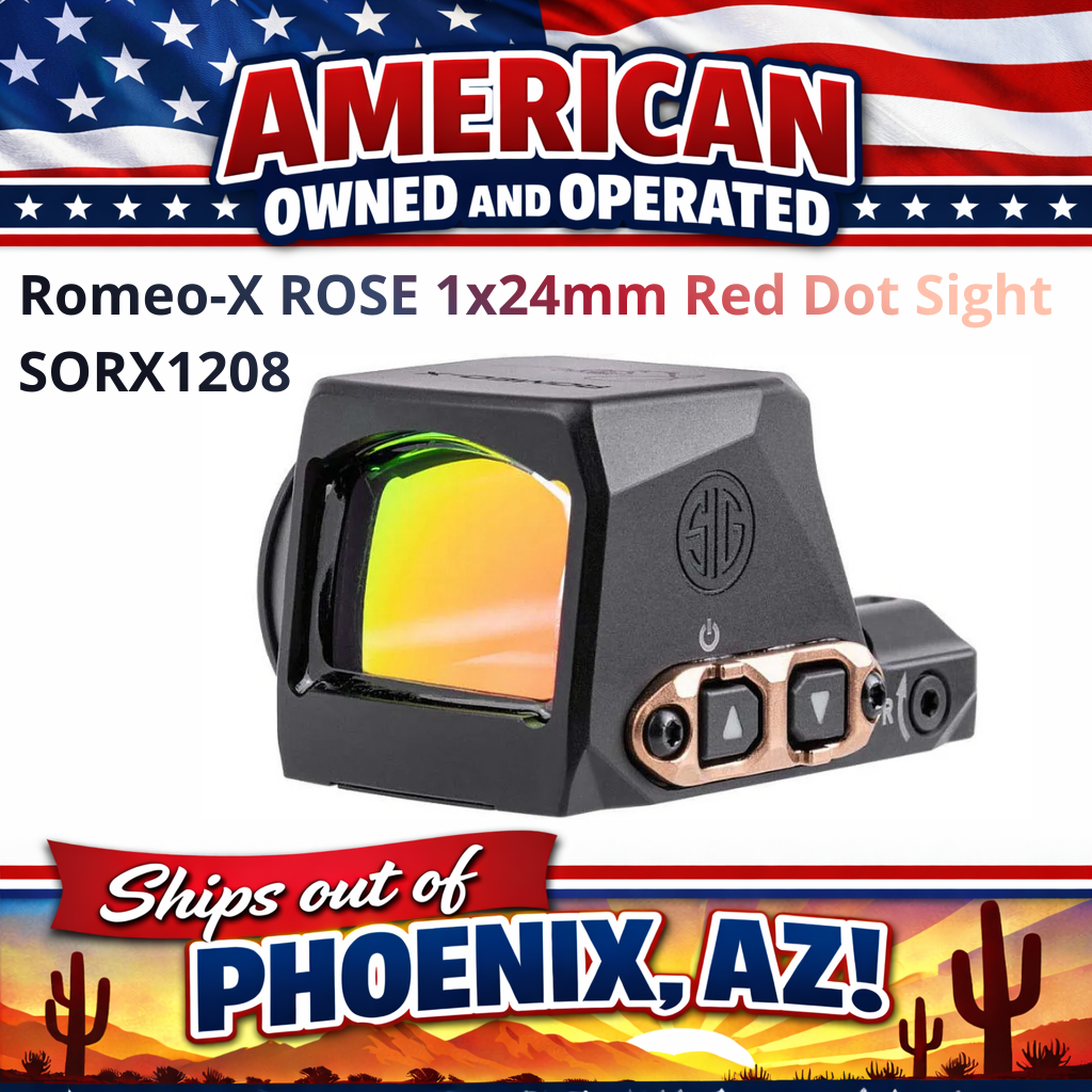 【卵】ROMEOセット Romeo-X ROSE 1x24mm 2 MOA + Circle Red Dot Sight SORX1208, Black