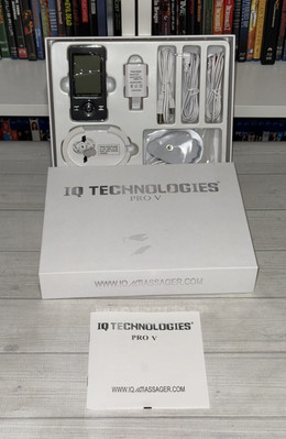 IQ Technologies Massager Pro V TENS Massager Unit Charger - Black New Open Box