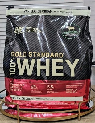 Optimum Nutrition Gold Standard 100% Whey Vanilla Icecream 5.47 Lbs. NEW