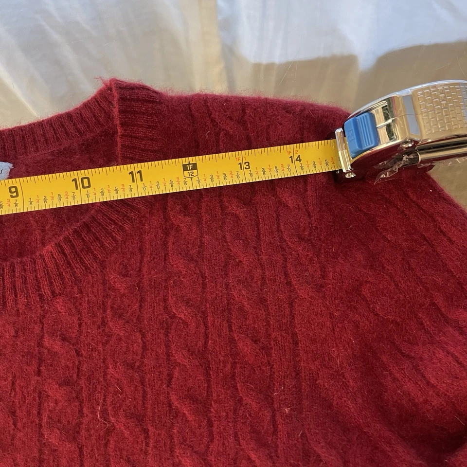 Suéter Antonio Melani Cashmere Feminino Grande Outono Moderno Malha de Cabo Vermelho Feriado - Imagem 3 de 4