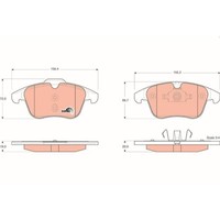 Bremsbelagsatz Scheibenbremse TRW GDB1683 Cotec FüR Volvo Land Rover Ford Jaguar
