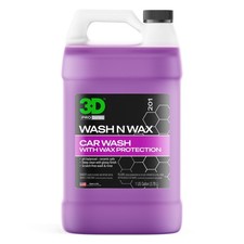 3D Wash N Wax 128 Ounce Premium Car Shampoo and Wax in One High Gloss Finish