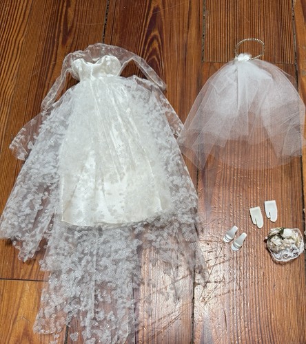 Mattel Barbie Wedding Day Set 1959-1962 Outfit Vintage Puppenkleid Schleier komplett